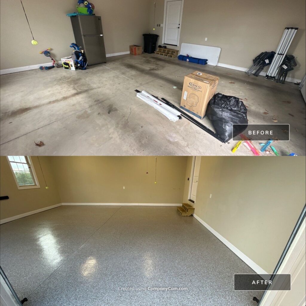 Making a Garage Workshop? 6 Steps You Need To Know before and after garage floor masters
