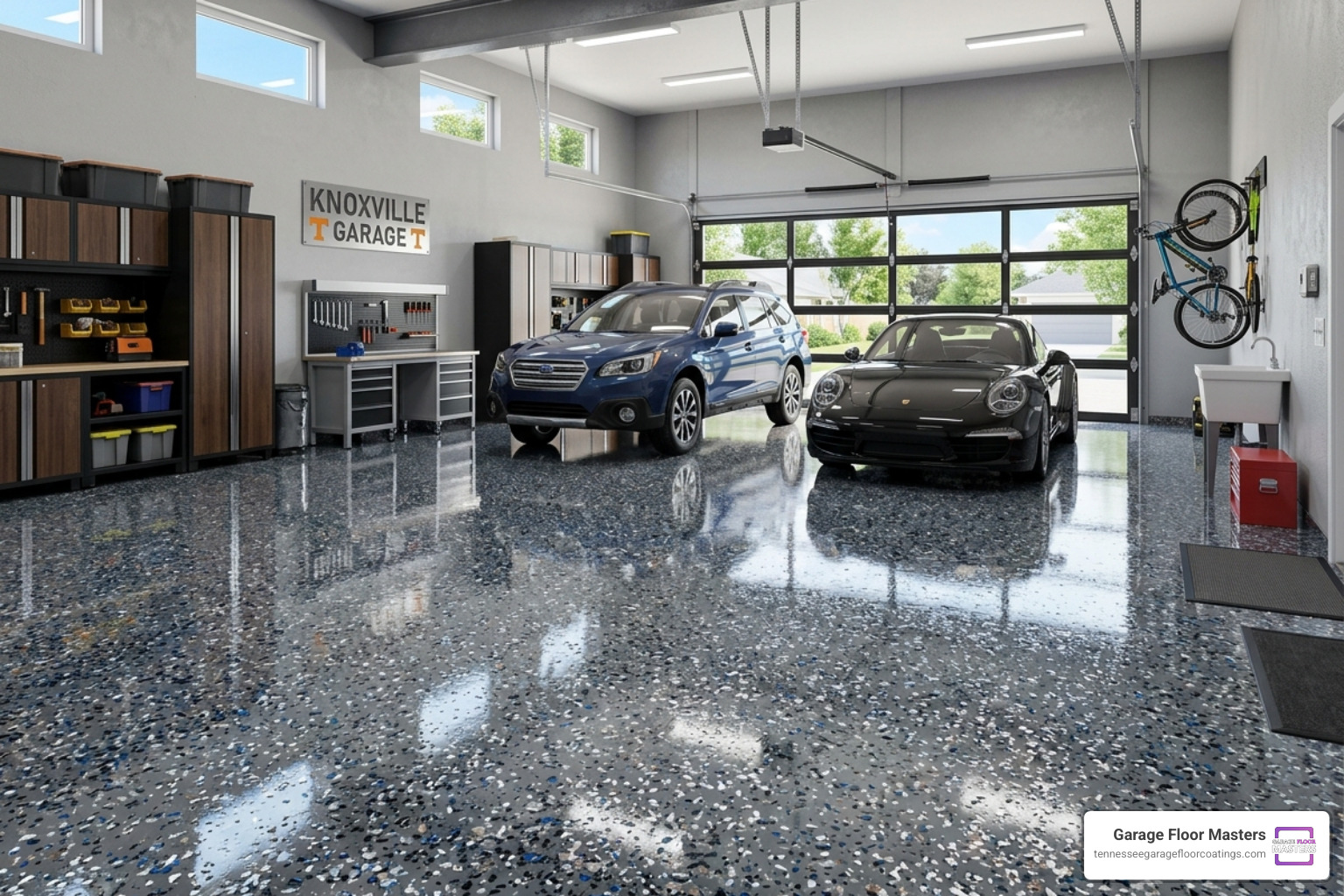 epoxy garage flooring 3D design preview Knoxville