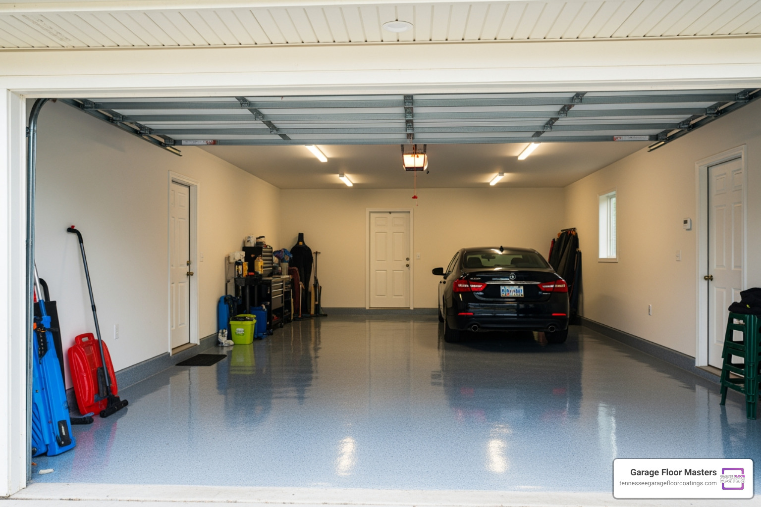 how-to-get-easy-epoxy-flooring-without-the-mess-image easy epoxy flooring garage transformation high-gloss finish