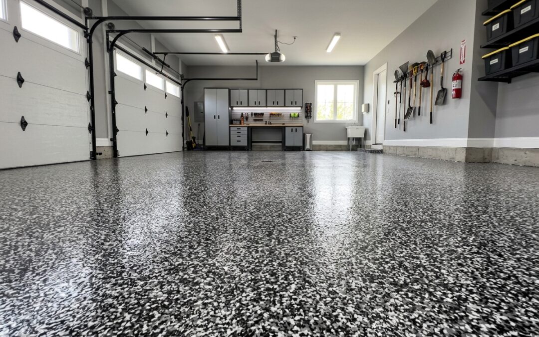How to pull off a stunning black and white epoxy floor